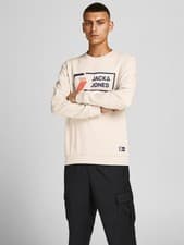 Image of Jack & Jones Mens Crew Neck Sweatshirt Standard Fit Pullover Long Sleeve Sweater