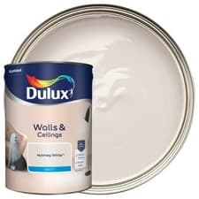 Image of Dulux Matt Emulsion Nutmeg White 5L Interior Walls Ceilings UK Decor Home Paint