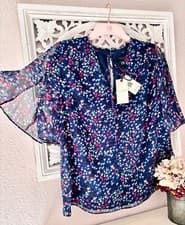 Image of TED BAKER 🎀 Neliann BLOUSE Top Size 4 UK 14 RRP £95
