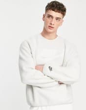 Image of NIKE SPORTSWEAR STELE ESSENTIAL FLEECE SWEATSHIRT SIZE M (DD5017 072)