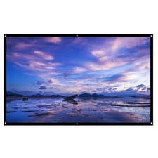 Image of H84 84'' Projector Screen HD 16:9 White Dacron 84 Inch Diagonal Video