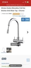 Image of Wickes Kisdon Mono Mixer Kitchen Tap In Chrome NEW IN BOX