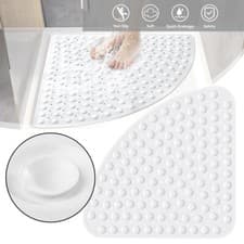 Image of Corner Shower Mats Non Slip Anti Mould Quadrant Shape Shower Mats for Bathroom