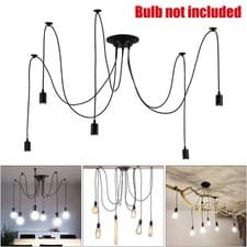 Image of 6-Head E27 Base Pendant Chandelier Adjustable DIY Ceiling Pendant Light Decor