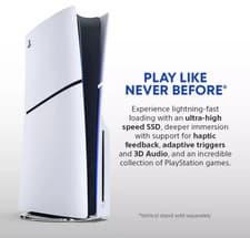 Image of Sony PlayStation 5 Slim (PS5) 825GB Digital Edition Console - White