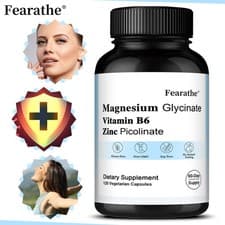 Image of 3-in-1 Magnesium Glycinate + Zinc Picolinate + Vitamin B6 - 30/60/120 Capsules