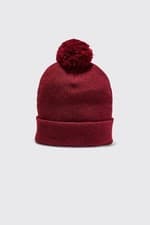 Image of FLAT KNIT BOBBLE BEANIE