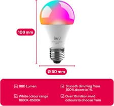 Image of Innr Zigbee E27 Smart Bulb, Works with Hue* and Alexa (Bridge Required), Whit...