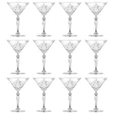 Image of 12x RCR Crystal 210ml Melodia Martini Glasses Cocktail Party Drinking Glass Set