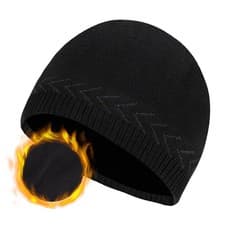 Image of Oversize XXL Mens Beanie Hat for Big Heads 23.6"-25.6", Large Winter Knit Hat...
