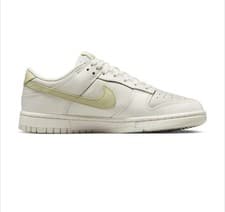 Image of Women’s Nike Dunk Low Trainers Phantom Olive Aura UK Size 6.5
