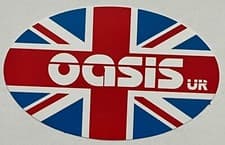 Image of OASIS UK Logo Variations - Vinyl Decal Sticker Rock BritPOP Free Ship + Track