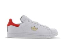Image of Womens UK 7 Adidas Originals Stan Smith Trainers White Red EG8010 EU 40 2/3 US 8
