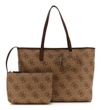 Image of GUESS shopper bag Power Play II Large Tech Tote Latte Logo / Brown