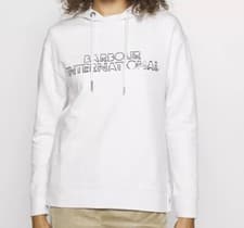 Image of Authentic Barbour Copello Hoodie White 100% Cotton Sz 10 BNWT RRP £245