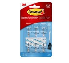 Image of Command Hooks Clear  Decorating Utility Adhesive Stick on UK 3M Damage Free