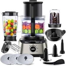 Image of 1300W Food Processor, 11-in-1 Multifunctional Kitchen Machine with 2.5L Bowl...