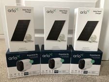 Image of 3 x ARLO ESSENTIAL XL NETGEAR SECURITY CAMERA + SOLAR PANEL - PRO ULTRA 2 3 4