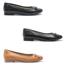 Image of Hush Puppies Naomi Womens Leather Slip-On Comfort Ballerina & Pumps