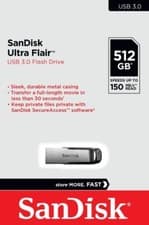 Image of SanDisk 512GB Ultra Flair Flash Pen Drive Memory Stick Storage USB 3.0 150MB/s