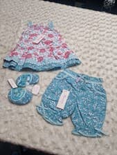 Image of Monsoon Baby Girl Dress 0/3 Months Set Bnwt Rrp56 4 Piece 