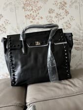 Image of Karen Millen Bag Limited Edition Black Leather