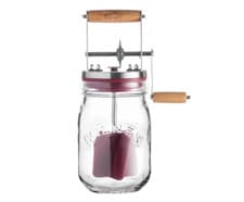 Image of Kilner Butter Churner with Wooden Handle - 1L Glass Jar, Recipe Booklet