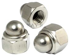Image of DOMED NYLOC NUTS NYLON INSERT LOCK NUT STAINLESS STEEL M4 M5 M6 M8 M10 M12 M16