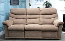 Image of G PLAN MALVERN ELECTRIC 3 SEATER SOFA IN VICTORIA GINGER FABRIC. RRP £4155.
