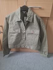Image of Ex Miss Selfridge Khaki Utility Shacket Jacket Size 12