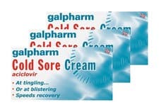 Image of Galpharm Cold Sore Cream 2g x 3 Packs