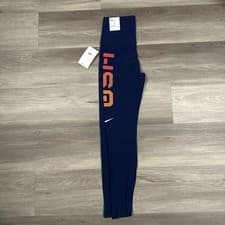 Image of Nike Womens Yoga Luxe 7/8 Length Dri-Fit Olympics Team USA Leggings, Blue- Small
