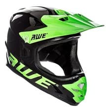 Image of AWEBlast BMX/Downhill/Full Face/Enduro Bike Helmet Black Green Medium 58-60cm
