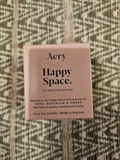 Image of Aery Happy Space Pure Soy Scented Candle 155g full size NEW Rose Geranium Amber