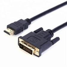 Image of DVI 24+1 MALE TO HDMI GOLD PLATED DIGITAL DVI-D CABLE LEAD WIRE FOR PC TV SKY 3m