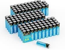 Image of Maplin AA LR6 1.5V Alkaline Batteries High-Performance Leak-Proof Cells