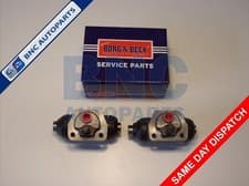 Image of Rear Wheel Cylinder Pair Fits Nissan Micra K11-Borg & Beck