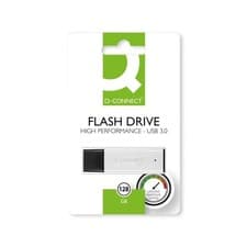 Image of Q-Connect Black/Silver USB 3.0 High Performance 128GB Flash Drive