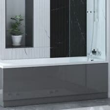 Image of Gloss Grey 1700mm Front Bath Panel