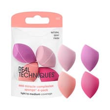 Image of Real Techniques Mini Miracle Complexion Sponge 4 Pack, Small Makeup Blending Spo