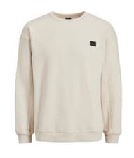 Image of Jack & Jones Classic Crew Neck Sweatshirt Sand In Mens Size L BRAND NEW