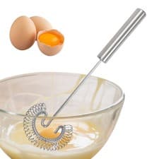 Image of Egg Whisk Stainless Steel Spiral Beater Cooking Wire Egg Sauce Whisks