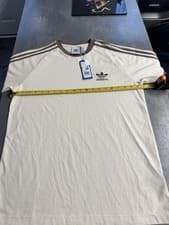 Image of Retro Adidas Originals 3 Stripes California T Medium Wonder White Beige BNWT
