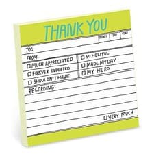 Image of Knock Knock - Hand Lettered Sticky Note Thank You - Stickers - E245z