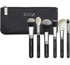 Image of ZOEVA Classic Face Set 6 Makeup Brushes + Clutch