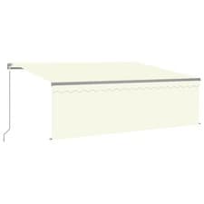 Image of Manual Retractable Awning with Blind Outdoor Awning Sunshade Canopy vidaXL