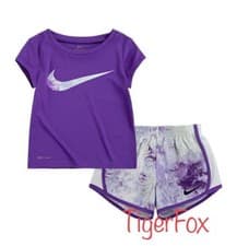 Image of Nike DRI FIT Tie Dye Set Baby Shorts & T-Shirt Set 1 year / 18 month GENUINE