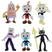 Image of 9-10Cm 6Pcs/Lot Cuphead Mugman the Chalice PVC Action Figure Model Toys Cute Car