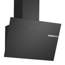 Image of Bosch Series 2 60cm Angled Chimney Cooker Hood - Black DWK65DK60B
