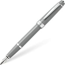 Image of Cross Bailey Light Polished Grey Resin Fountain Pen Gift Boxed Black Ink Medium